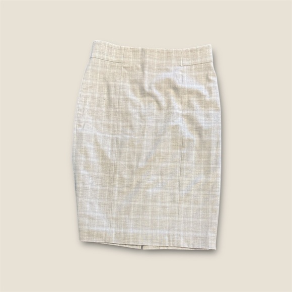 Ann Taylor Dresses & Skirts - Ann Taylor Beige Plaid Pencil Skirt